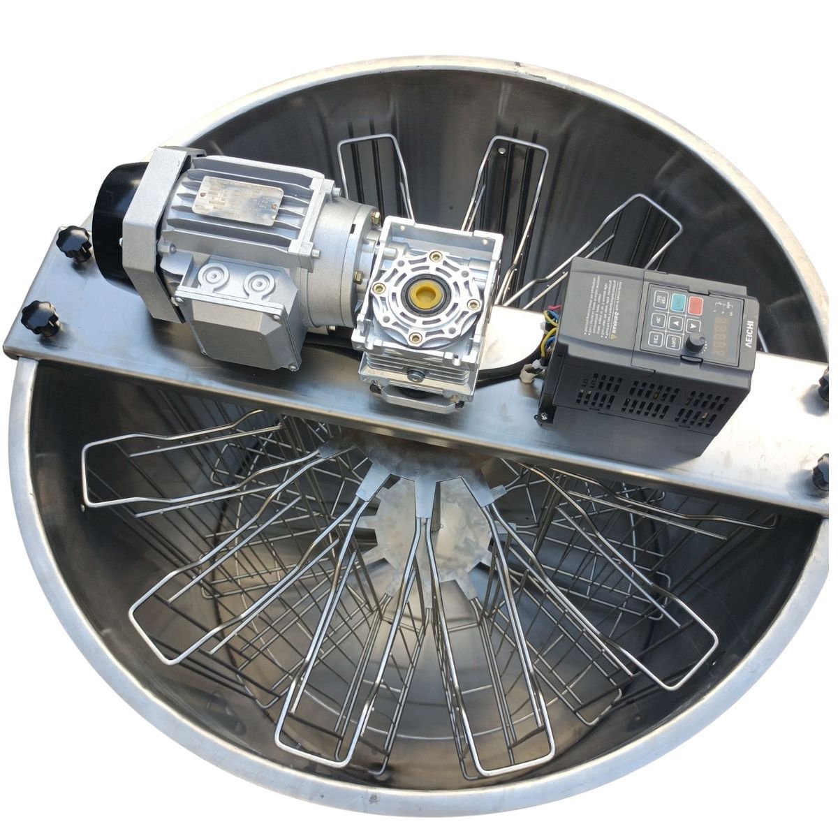 12-Frame Electric Stainless Steel Honey Extractor - Image 2