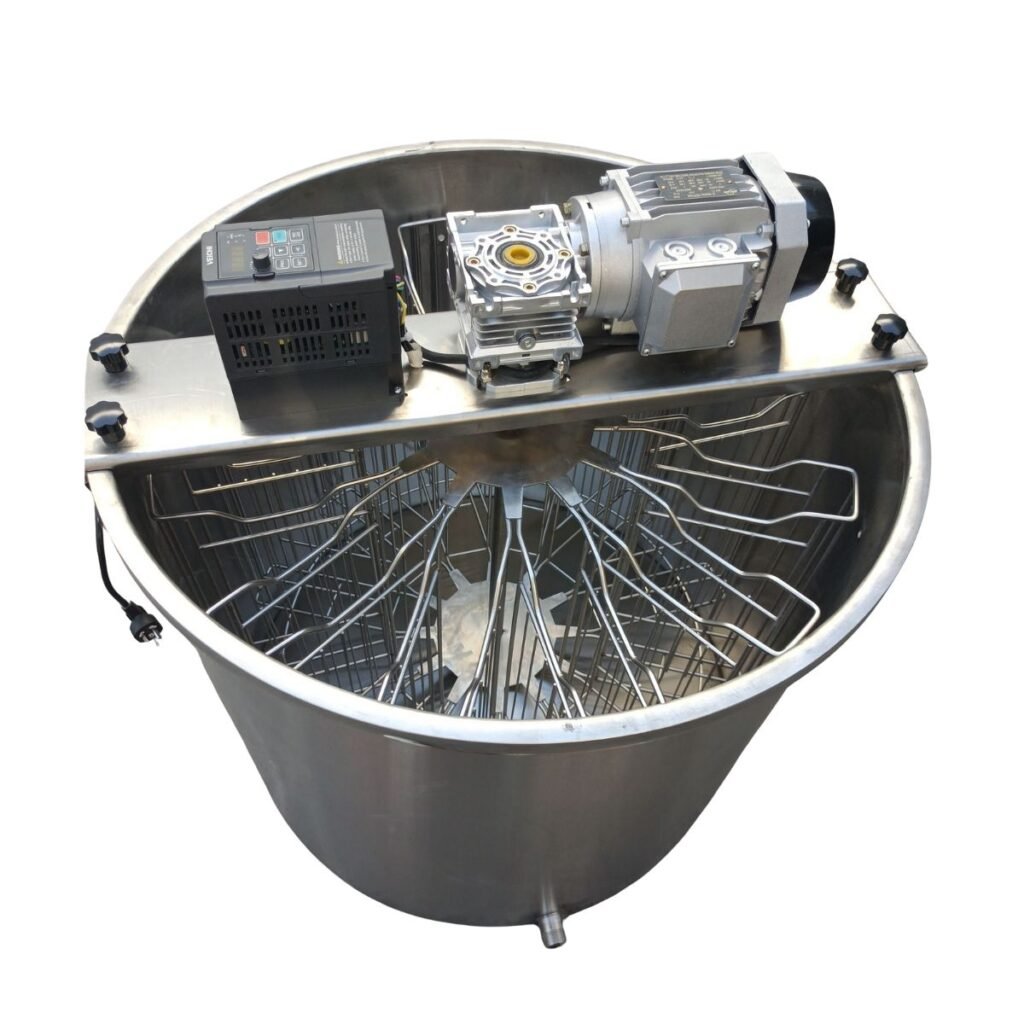 BuzzBeeEquip 12-frame electric stainless steel honey extractor, automatic centrifugal honey separator for beekeepers