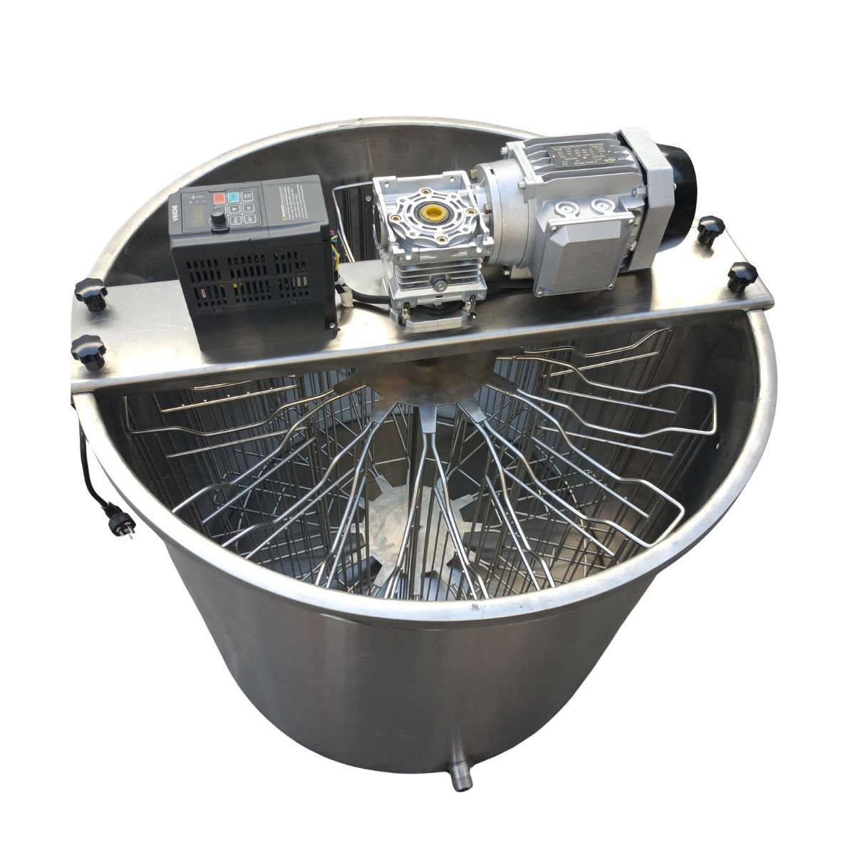 BuzzBeeEquip 12-frame electric stainless steel honey extractor, automatic centrifugal honey separator for beekeepers