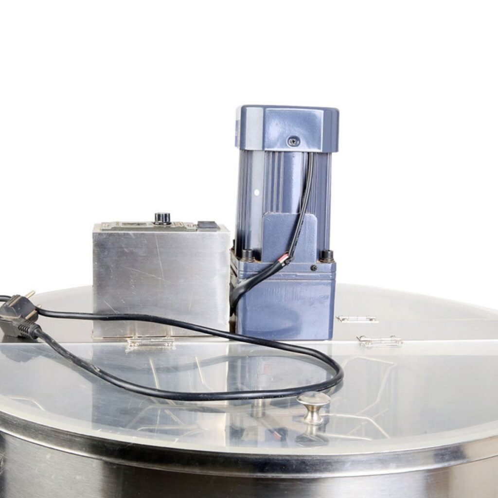 Case study: BuzzBeeEquip 6-frame electric honey extractor with 304 stainless steel inner basket, stand and honey gate improving yield and throughput