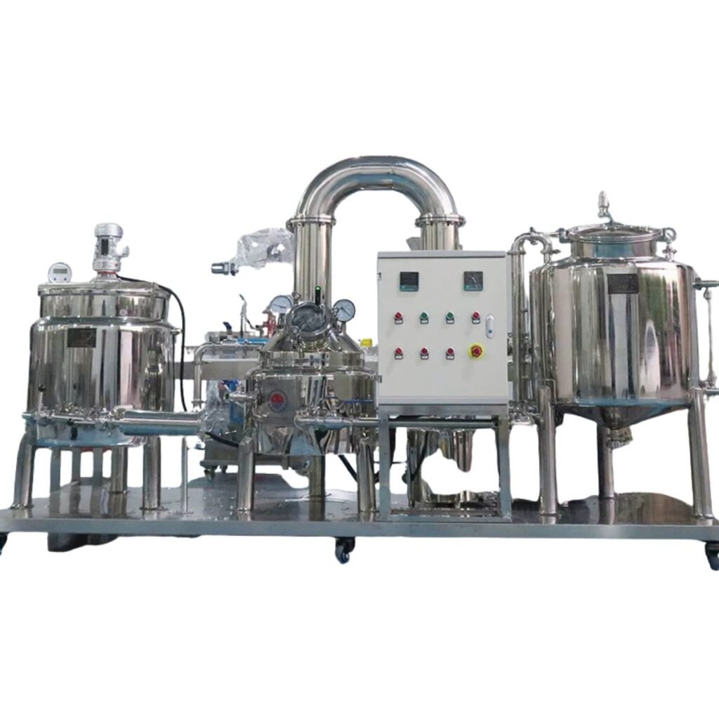 BuzzBeeEquip full turnkey honey processing line with integrated honey processor and low-temperature vacuum concentrator, 304 stainless steel tanks, pumps and filters for commercial honey factories