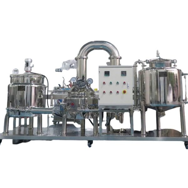 BuzzBeeEquip full turnkey honey processing line with integrated honey processor and low-temperature vacuum concentrator, 304 stainless steel tanks, pumps and filters for commercial honey factories
