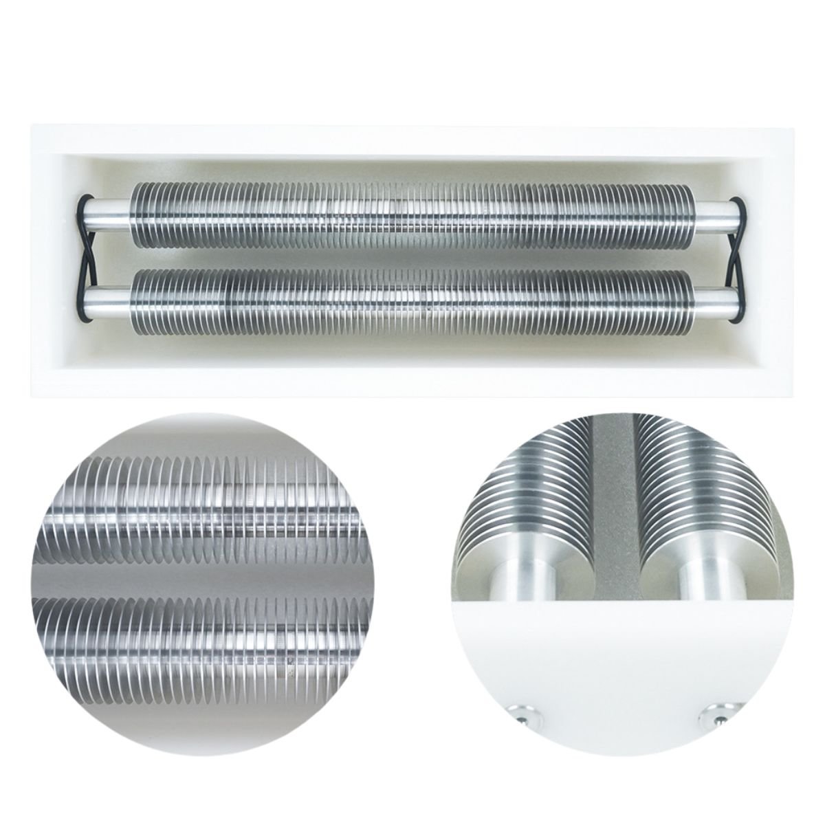 Close-up of CNC-cut aluminum rollers and spacing discs on the BBE-RU-02 manual honey roller uncapper