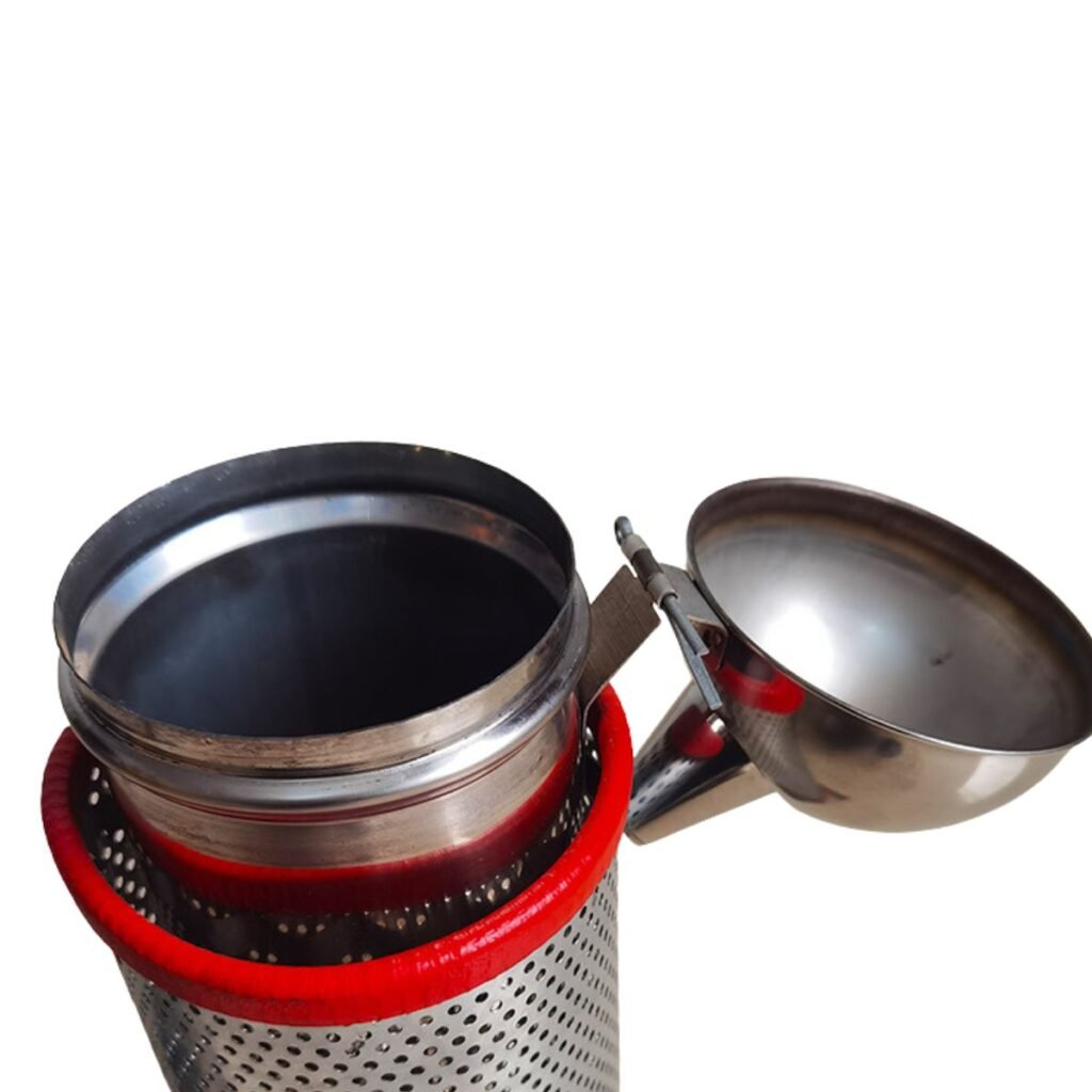Open Lid & Combustion Chamber — BBE-EBS-01 Apiary Smoker