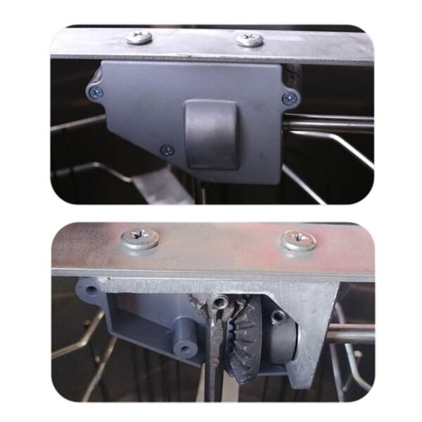 Closed gear mechanism of the manual honey extractor for clean, safe, low-maintenance operation