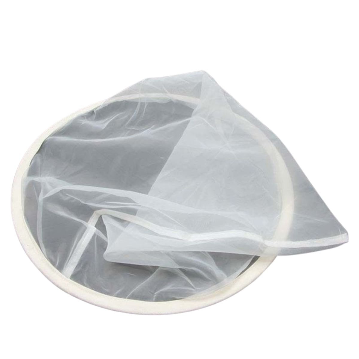 Close-up of rigid rim and fine nylon honey filter mesh showing smooth, washable surface