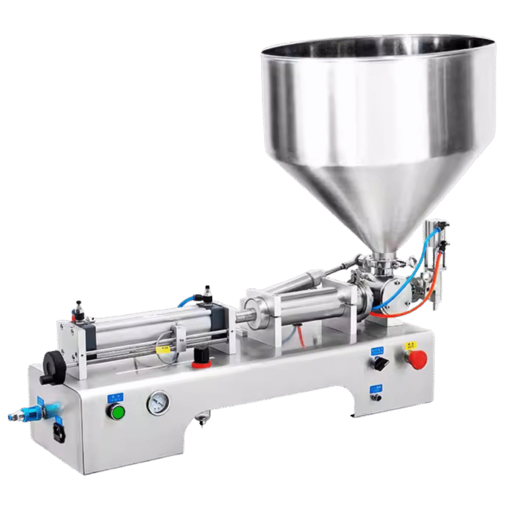 Industrial honey filling machine from manufacturer, food-grade stainless system accurately filling viscous honey into glass jars on a conveyor
